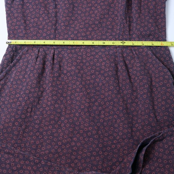 Boden Phoebe Buttercup Floral Dress Navy Blue Red 10 Petite Large Cottagecore - Picture 9 of 10